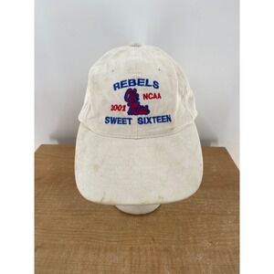 Vintage Sportsman Ole Miss Rebels NCAA 2001 Sweet Sixteen Hat White Adjustable